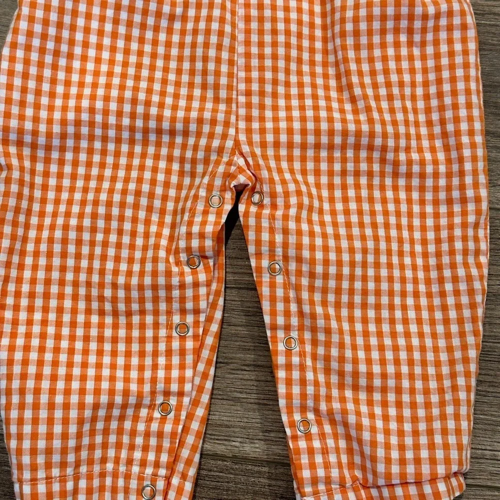 Excellent condition Orange Gingham Long Pant Jon Jons 24 Month Initials JCH